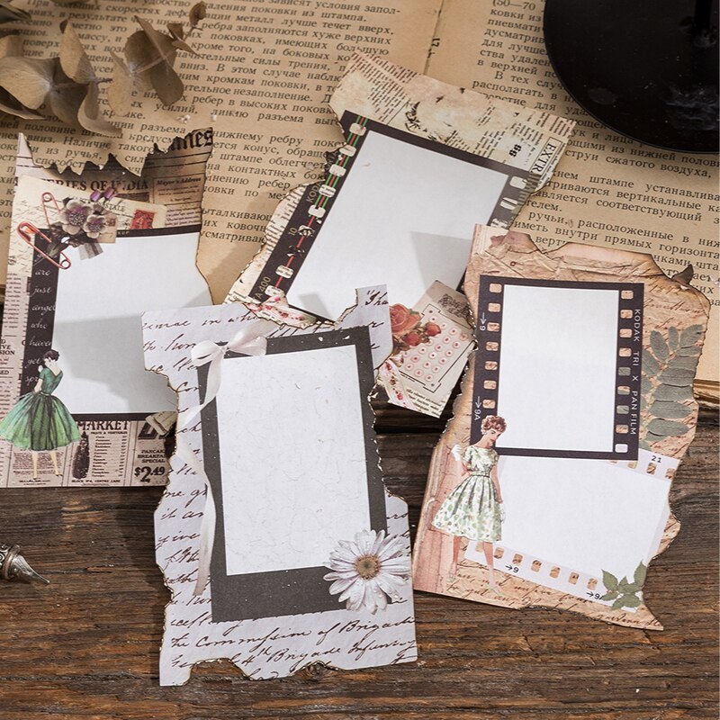 60 pcs/lot Retro Decorative paper Diy butterfly film stationery-JournalTale