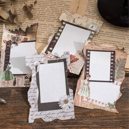 60 pcs/lot Retro Decorative paper Diy butterfly film stationery-JournalTale