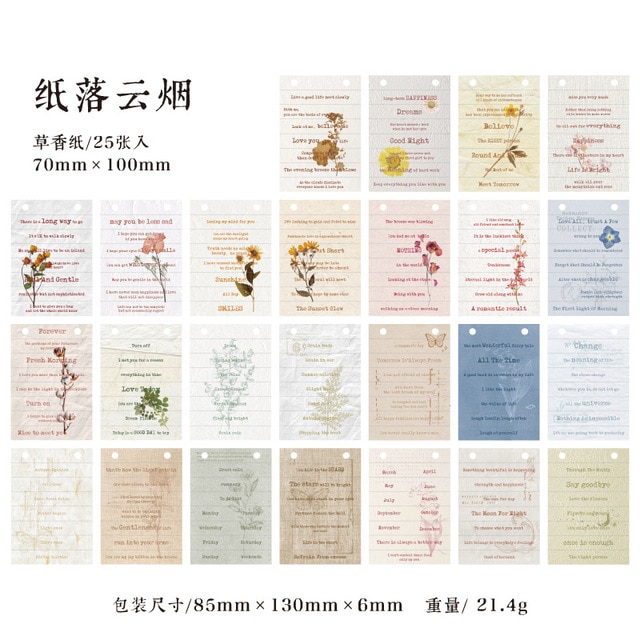 Vintage English Text Material Paper-JournalTale