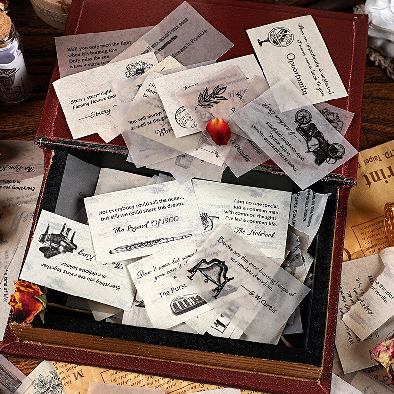 50pcs/lot Memo Pads Material Paper Chapter of Memories-JournalTale