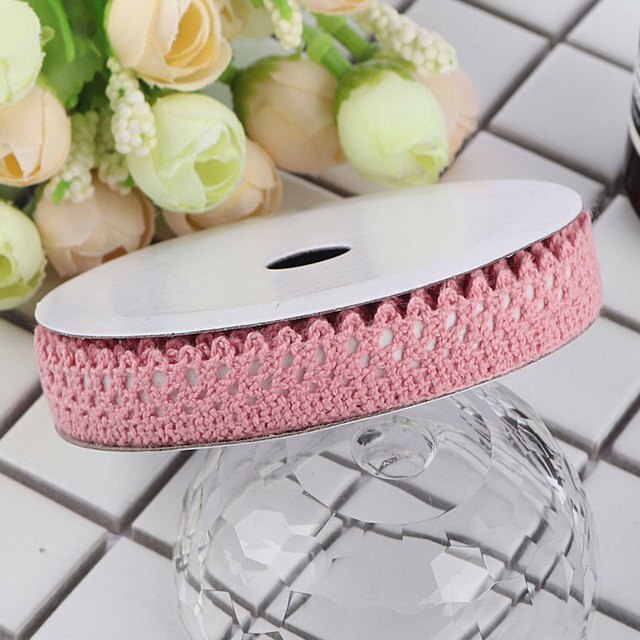 2 Yards Lace Self-adhesive Decoration Tape Sticker Cotton 1.5CM-JournalTale