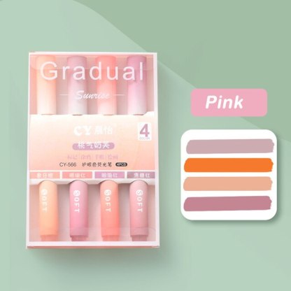 4Pcs/Set Highlighter Pen Morandi Colored Markers-JournalTale