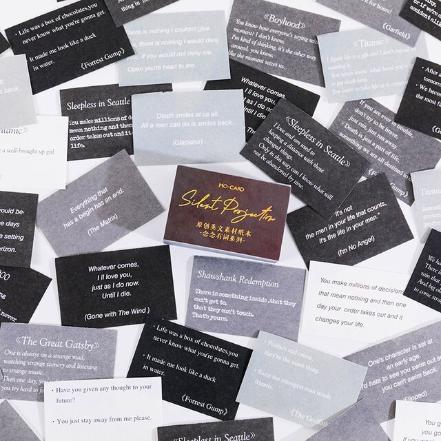 100pcs/pack Words Paper Junk Journal Supplies DIY Scrapbooking-JournalTale
