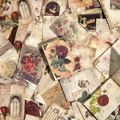 60 sheets Double-side Printed Vintage Material Paper-JournalTale