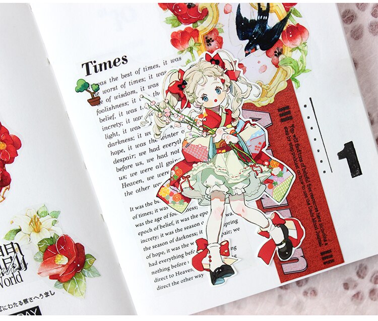 10Meters Flower Fairy Washi / PET tapes Cute Girls Scrapbooking-JournalTale