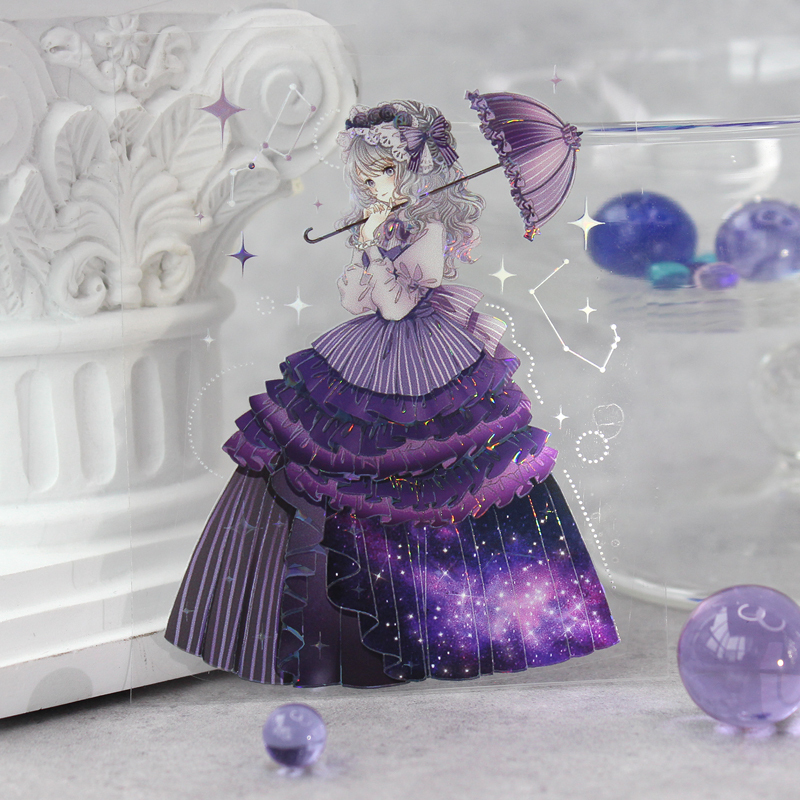 Cute Lolita Girl At Balls DIY Decoration Materials Shiny PET Tape-JournalTale