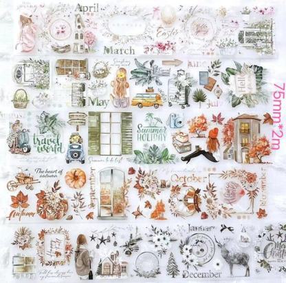 1 Loop Autumn Dreams Girl Washi PET Tape-JournalTale