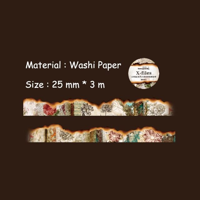25mm*3m Vintage Washi Tapes Junk Journal Masking Tape-JournalTale