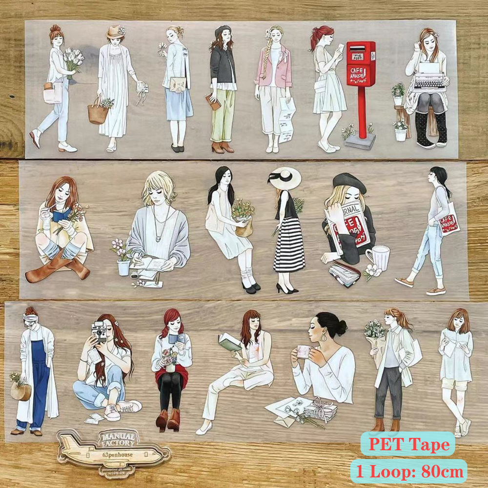 1 Loop Autumn Dreams Girl Washi PET Tape-JournalTale