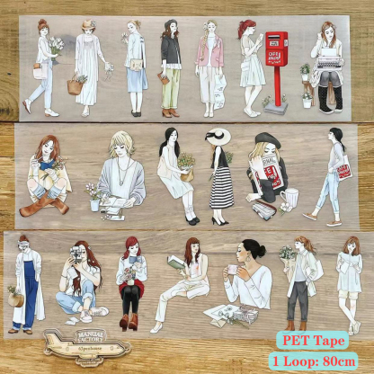 1 Loop Autumn Dreams Girl Washi PET Tape-JournalTale
