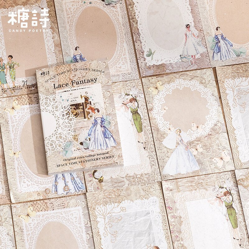 60pcs/lot Memo Pad Material Paper vintage Space-time-JournalTale