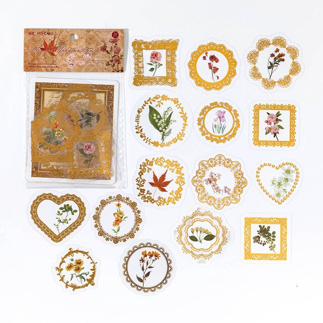 30 Pcs Transparent Plants Floral Stickers-JournalTale