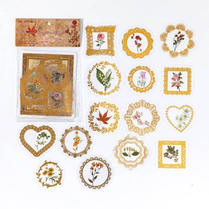 30 Pcs Transparent Plants Floral Stickers-JournalTale
