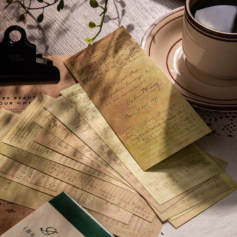 30sheets Daily Paper Vintage Text Material Paper -JournalTale