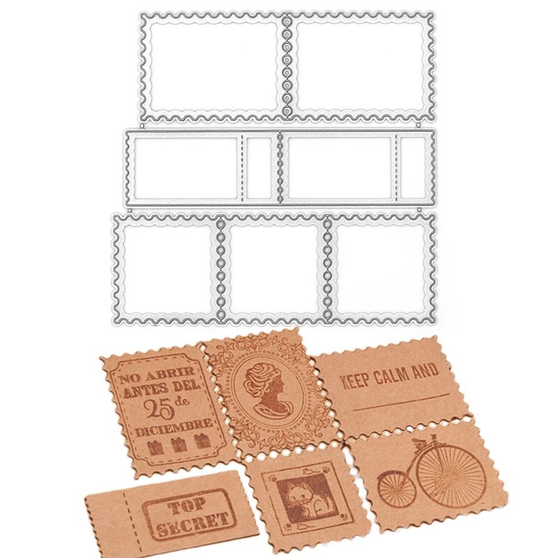 Postage Stamp Frames Metal Cutting Dies Scrapbooking-JournalTale