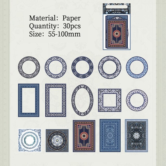 30 pcs Vintage INS tearable Hollow frame Diy Diary Album-JournalTale