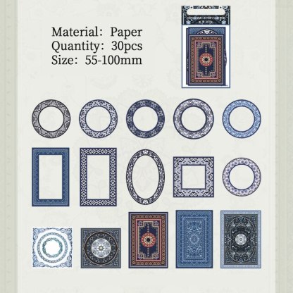 30 pcs Vintage INS tearable Hollow frame Diy Diary Album-JournalTale