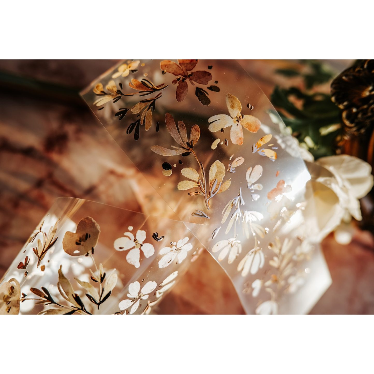 1 Loop Taiwan Meow Collection Floral Washi PET Tape-JournalTale