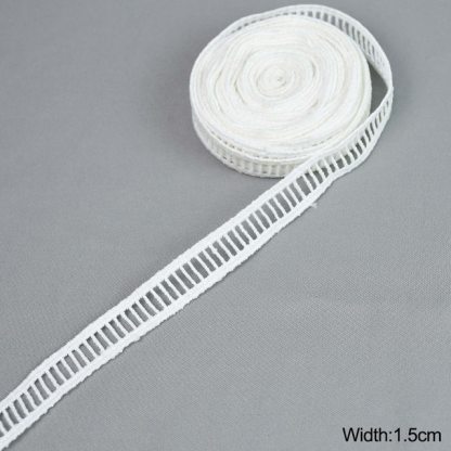 5Yards White Lace Trim Ribbon Lace Tape-JournalTale