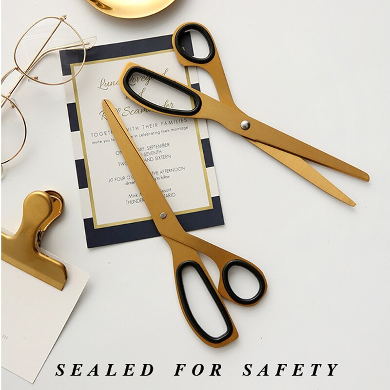 Vintage craft scissor design brass scissors paper-JournalTale