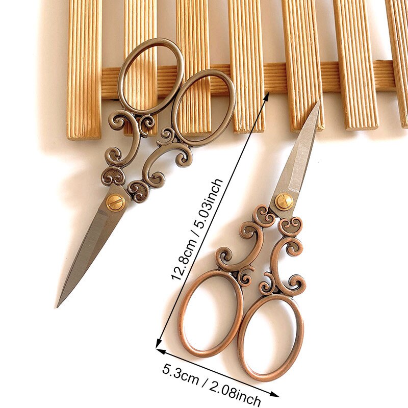 Stainless Steel Vintage Scissors Sewing Fabric Cutte-JournalTale