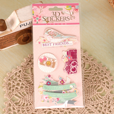 12patterns 3D Scrapbooking High Quality Paper Stickers-JournalTale