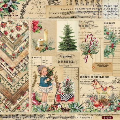 24 Sheet Vintage Flower Scrapbooking Material Paper-JournalTale