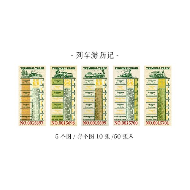 50pcs/lot Memo Pads Material Paper Ticket collector-JournalTale