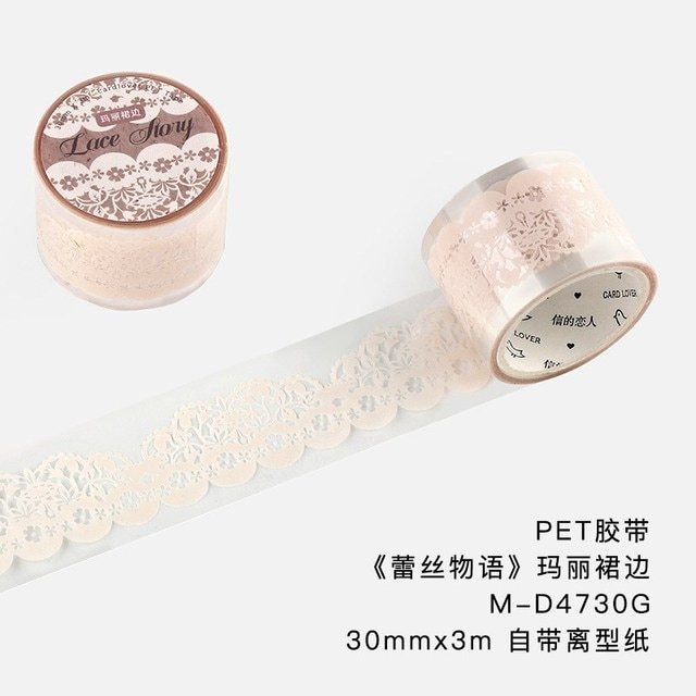 Washi Tape Lace Pattern Self-Adhesive Tape-JournalTale