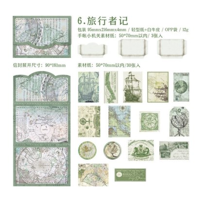 30pcs/lot Memo Pads Material Paper Background Decoration-JournalTale