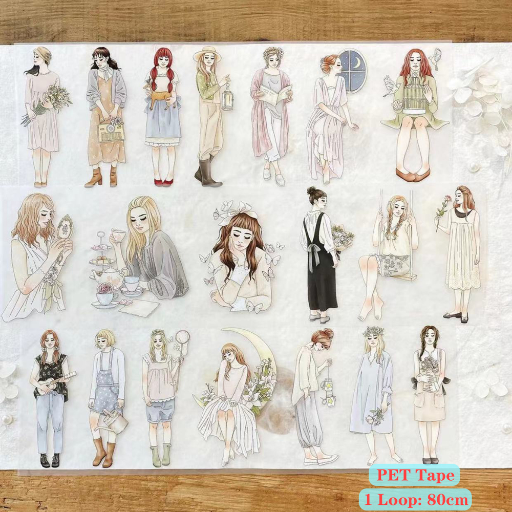1 Loop Autumn Dreams Girl Washi PET Tape-JournalTale