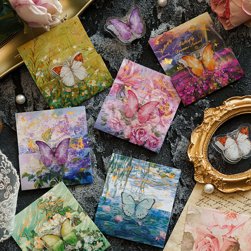 6 Style Literary Romantic Clip Creative Transparent Butterfly Clip-JournalTale