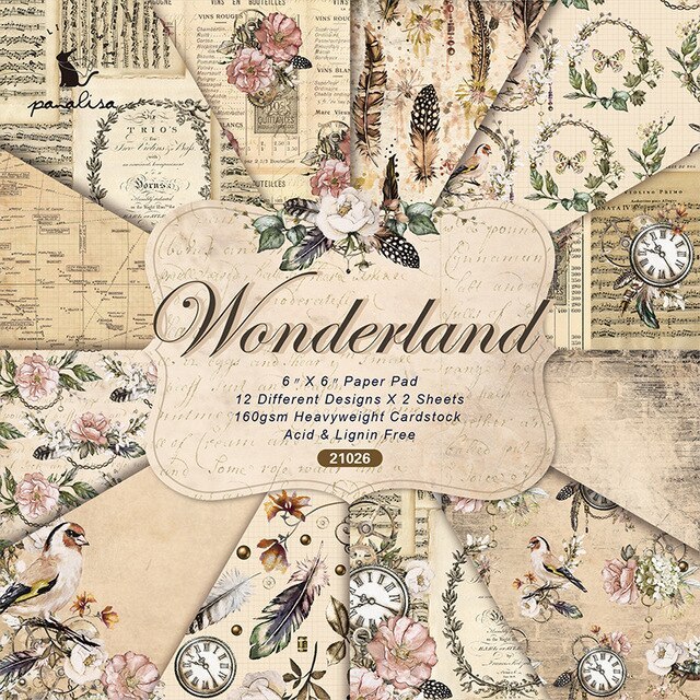 12 Sheets Vintage Plant Collections Scrapbooking Material Papers-JournalTale