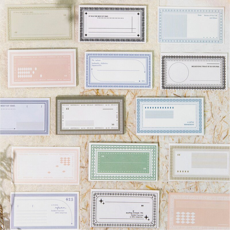 30pcs/lot Vintage Memo Pad with Frame Notes Pad-JournalTale