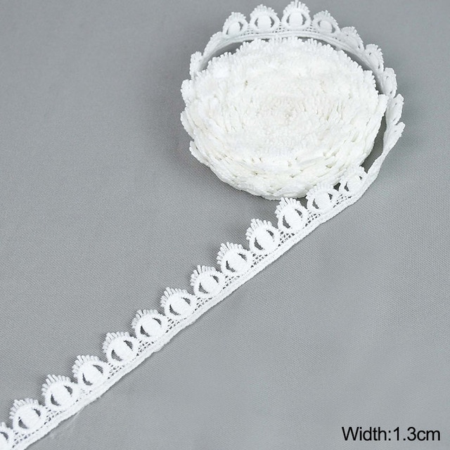 5Yards White Lace Trim Ribbon Lace Tape-JournalTale