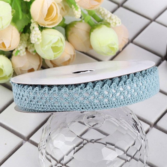 2 Yards Lace Self-adhesive Decoration Tape Sticker Cotton 1.5CM-JournalTale