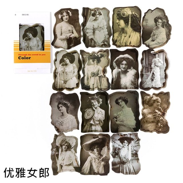 Vintage Old Photo Studio Theme Burning Edge Sticker-JournalTale