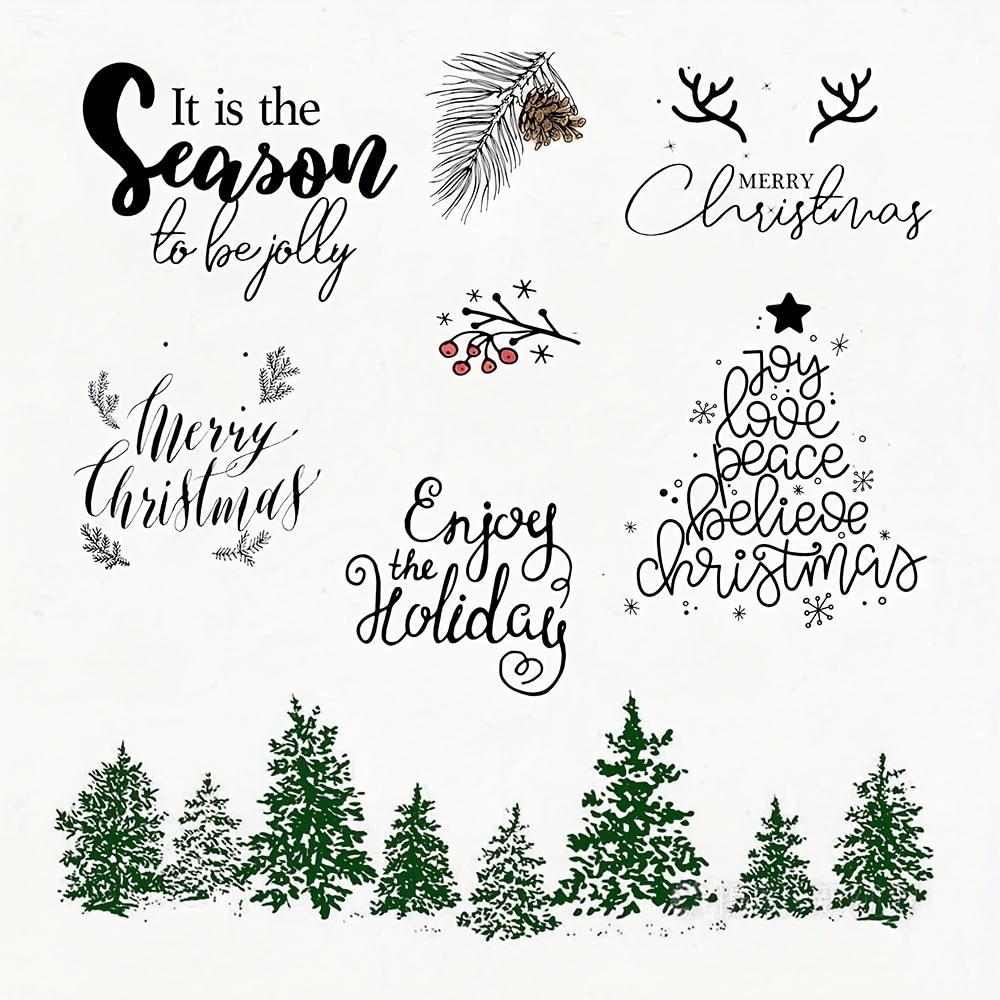 Transparent Silicone Stamp Christmas Card Stamp-JournalTale