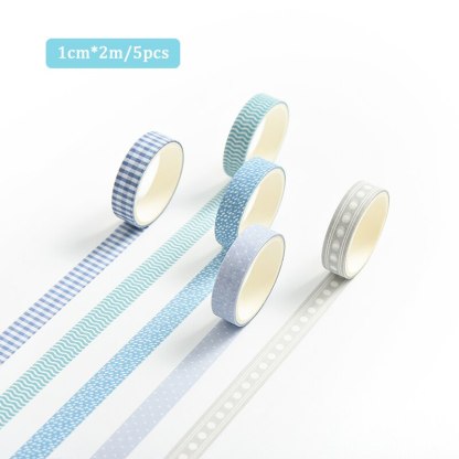 5pcs/set 10mmx2m Simple Grids Series Cute Washi Tape-JournalTale