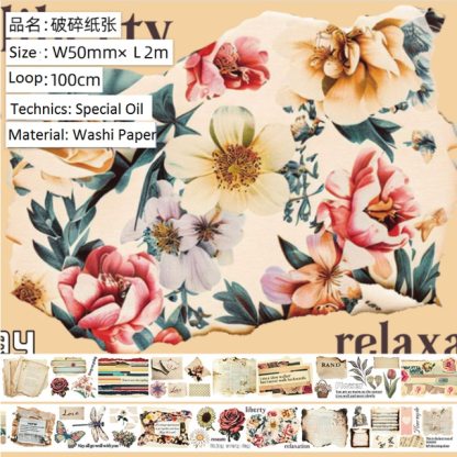 2m/3m Light Vintage Figure European Style Flower Bundle PET-JournalTale