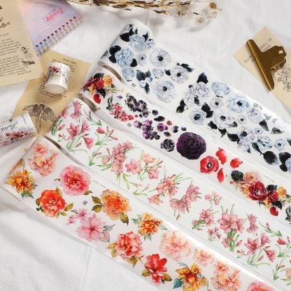 Journal Flowers Plant Decoration PET Glossy Washi Tape-JournalTale