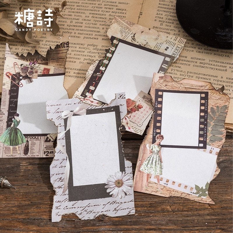 60pcs/lot Memo Pad Material Paper vintage Space-time-JournalTale