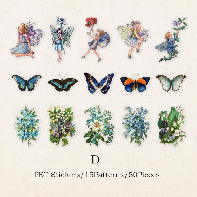 30pcs/pack Butterfly Stickers Waterproof PET Scrapbooking-JournalTale