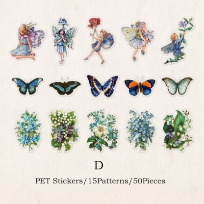 30pcs/pack Butterfly Stickers Waterproof PET Scrapbooking-JournalTale