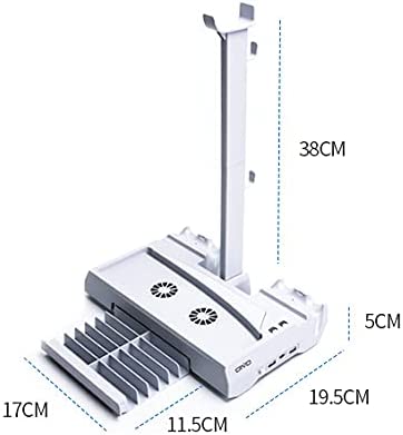 TwiHill Base de resfriamento de ventilador multifuncional é adequada para console de jogos PS5, PS5 identificador de carregamento duplo com suporte de armazenamento de cassete-Site oficial de vendas da TwiHill