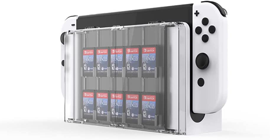 TwiHill Caixa de armazenamento de cartão de jogo para Nintendo Switch OLED, 10 em 1 protetora caixa de armazenamento de cartão de jogo-Site oficial de vendas da TwiHill