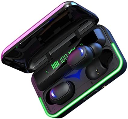 TwiHill E10 Fones de ouvido sem fio com fone de ouvido Bluetooth com carregador, microfone embutido, fones de ouvido esportivos de corrida preta, Com função de energia móvel (Preto)-Fone de ouvido para jogosSite oficial de vendas da TwiHill