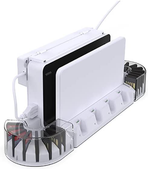 TwiHill Adequado para Nintendo Switch OLED, ventilador de resfriamento de host + base de carregamento de alça esquerda e direita joycon NS, com armazenamento em cassete-Site oficial de vendas da TwiHill