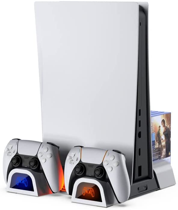 Suporte TwiHill para PS5 com ventoinha de resfriamento por sucção e estação de carregamento com controle duplo-Site oficial de vendas da TwiHill