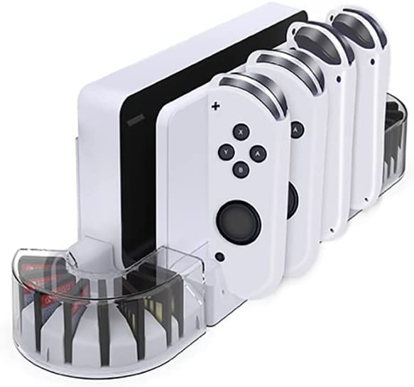 TwiHill O carregador do gamepad é adequado para Switch OLED, NS joycon esquerda e direita, base de carregamento com cartucho de jogo, acessórios Nintendo Switch OLED-Site oficial de vendas da TwiHill